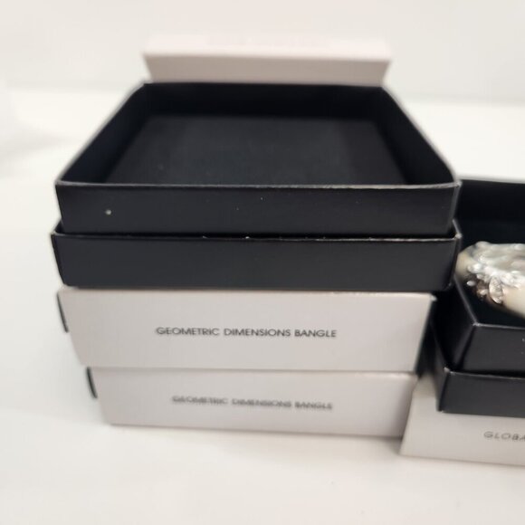 Avon Bangle Bracelet Lot Globalista Enamel / Geometric Dimensions Bundle of 5 - Picture 5 of 15